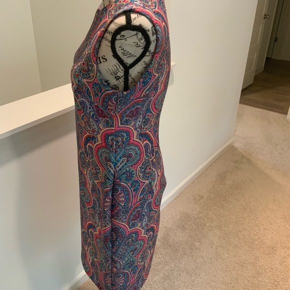 Tommy Hilfiger Multicolor Paisley Asymmetrical Dress - Picture 8 of 13